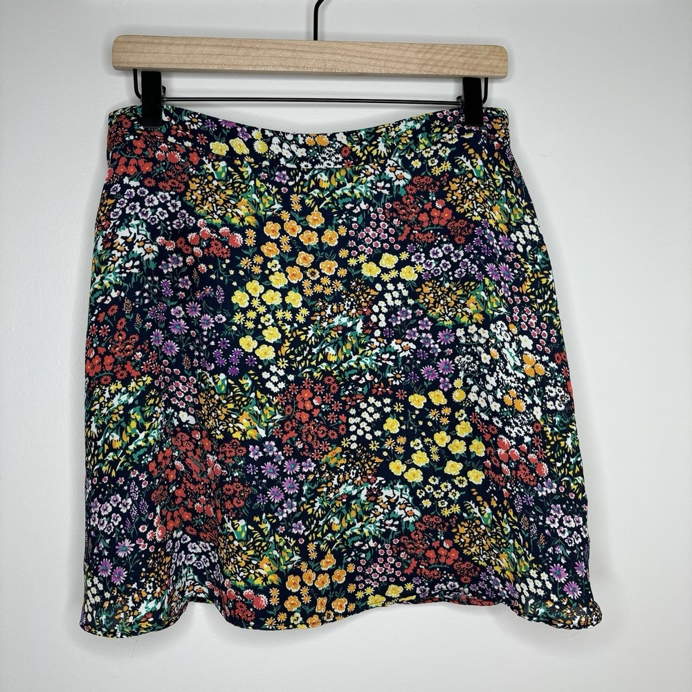 Y2K Gap Skirt 6 Blue Ditsy Floral Mini Cottage Bohemian Preppy Garden Flowy Cute